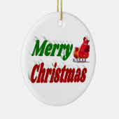 Merry kerstkerstkerstkerstkerstkerstschilderij Sle Keramisch Ornament (Rechts)