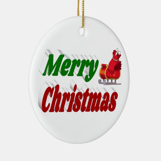 Merry kerstkerstkerstkerstkerstkerstschilderij Sle Keramisch Ornament (Rechts)