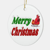 Merry kerstkerstkerstkerstkerstkerstschilderij Sle Keramisch Ornament (Links)