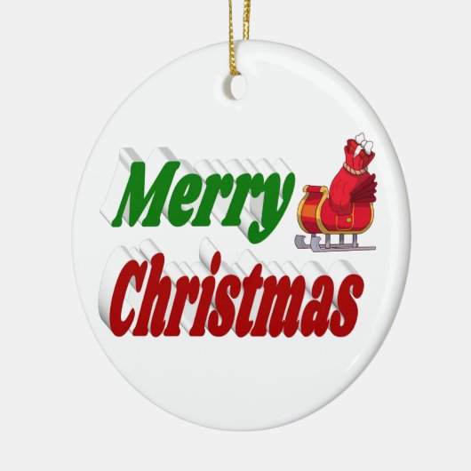 Merry kerstkerstkerstkerstkerstkerstschilderij Sle Keramisch Ornament (Links)