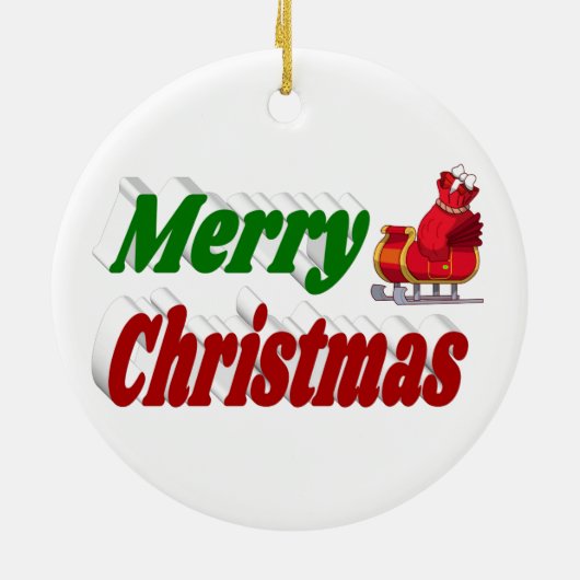 Merry kerstkerstkerstkerstkerstkerstschilderij Sle Keramisch Ornament (Achterkant)