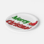 Merry kerstkerstkerstkerstkerstkerstschilderij Sle Papieren Bordje (Gekanteld)