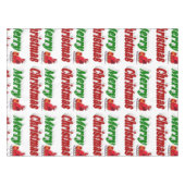 Merry kerstkerstkerstkerstkerstkerstschilderij Sle Tafelkleed (Voorkant (Horizontaal))
