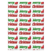 Merry kerstkerstkerstkerstkerstkerstschilderij Sle Tafelkleed (Voorkant)