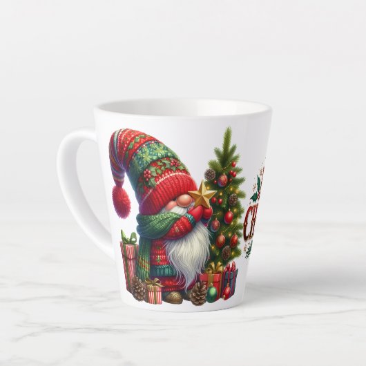 Merry Kerstkerstkerstkerstkerstkoepel Latte Mok (Linkerhoek)