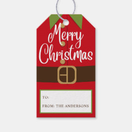 Merry kerstkerstkerstkerstkerstman Elf Suit Persoo Cadeaulabel