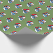 Merry kerstkerstkerstkerstkerstman — gezichtsmaske cadeaupapier (Hoek)