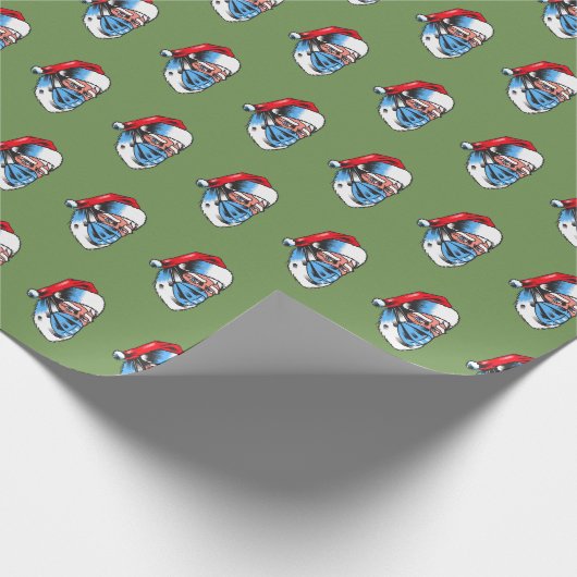 Merry kerstkerstkerstkerstkerstman — gezichtsmaske cadeaupapier (Hoek)