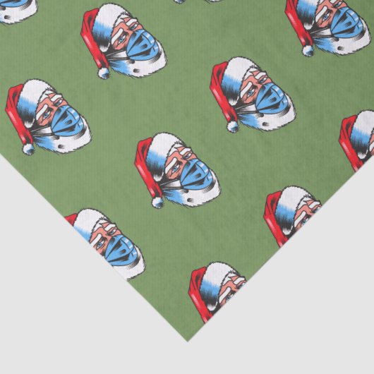 Merry kerstkerstkerstkerstkerstman — gezichtsmaske tissuepapier (Detail)