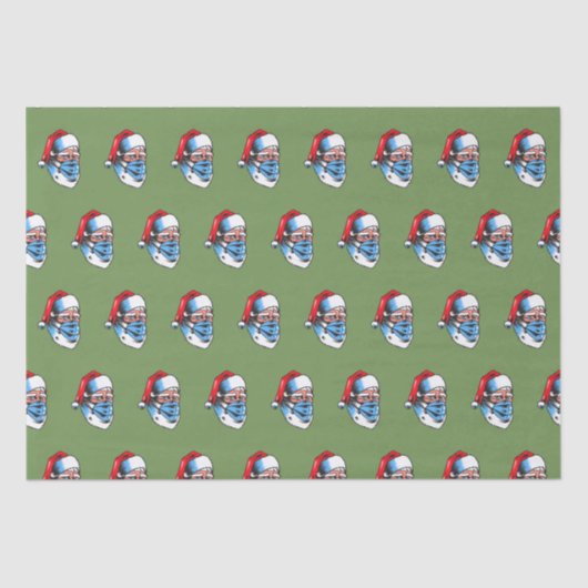 Merry kerstkerstkerstkerstkerstman — gezichtsmaske tissuepapier (Voorkant)