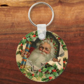 Merry Kerstkerstkerstkerstkerstman Holly Sleutelhanger (Voorkant)