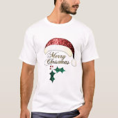 Merry Kerstkerstkerstkerstkerstman Red Gold Green  T-shirt (Voorkant)