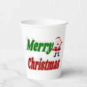 Merry kerstkerstkerstkerstkerstman-typografie papieren bekers (Achterkant)