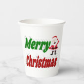 Merry kerstkerstkerstkerstkerstman-typografie papieren bekers (Voorkant)