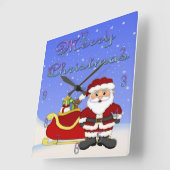 Merry Kerstkerstkerstkerstkerstmankerkklok Vierkante Klok (Hoek)