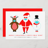 Merry Kerstkerstkerstkerstkerstmanmasker Feestdagenkaart (Voorkant / Achterkant)