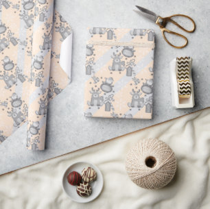 Merry kerstkerstkerstkerstkerstmanriet renrendiert cadeaupapier