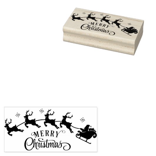 Merry kerstkerstkerstkerstkerstrenrenmindel rubberstempel (Gestempeld)