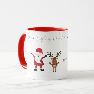 Merry kerstkerstkerstkerstkerstrenrennen rode snoe mok
