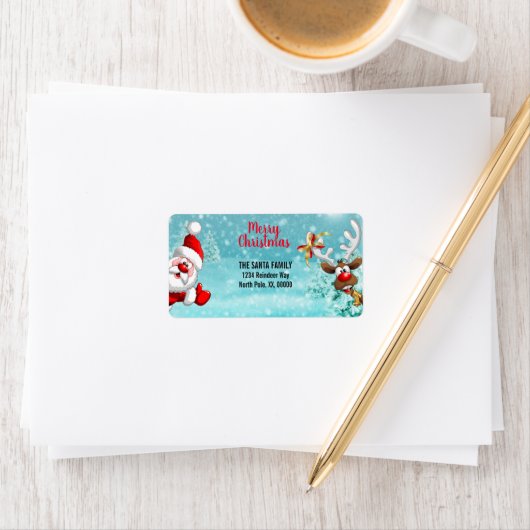 Merry Kerstkerstkerstkerstkerstrenrenrenderingadre Etiket (Insitu)