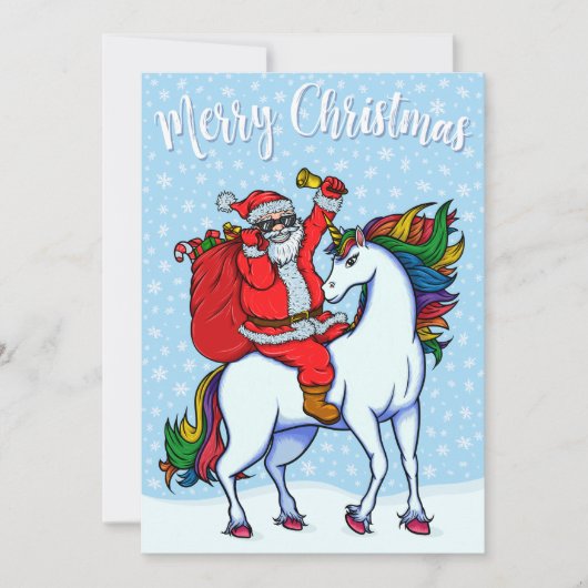 Merry kerstkerstkerstkerstkerststrelaar Unicorn Feestdagenkaart (Voorkant)