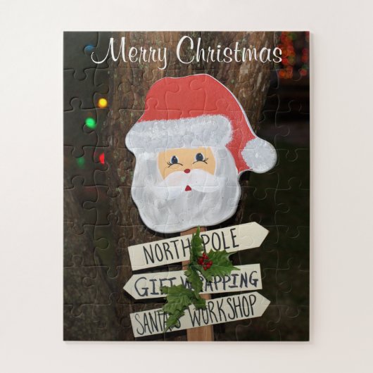 Merry kerstkerstkerstkerstkerstverlichting legpuzzel (Verticaal)