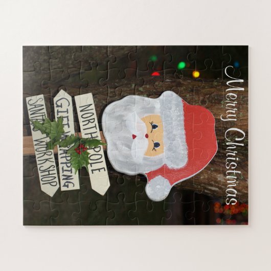 Merry kerstkerstkerstkerstkerstverlichting legpuzzel (Horizontaal)