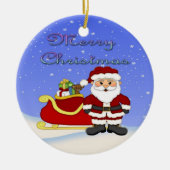 Merry kerstkerstkerstkerstkerstversiering keramisch ornament (Voorkant)