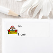 Merry kerstkerstkerstkerstman etiket (Insitu)