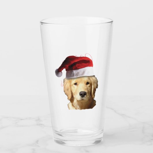 Merry kerstkerstkerstkerstman glas (Voorkant)