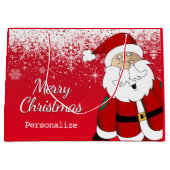 Merry kerstkerstkerstkerstman groot cadeauzakje (Voorkant)