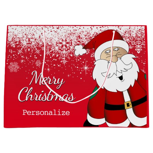 Merry kerstkerstkerstkerstman groot cadeauzakje (Voorkant)