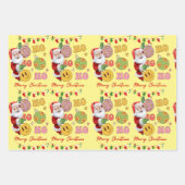 Merry kerstkerstkerstkerstman inpakpapier vel (Voorkant 2)