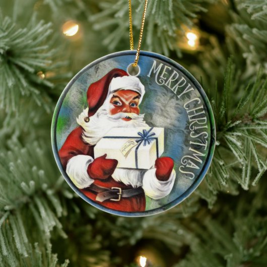 Merry kerstkerstkerstkerstman keramisch ornament (Boom)