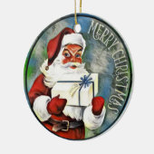 Merry kerstkerstkerstkerstman keramisch ornament (Links)