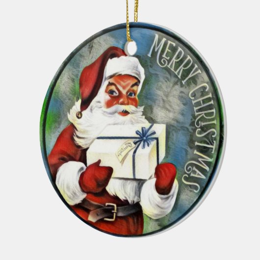 Merry kerstkerstkerstkerstman keramisch ornament (Links)