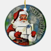 Merry kerstkerstkerstkerstman keramisch ornament (Achterkant)