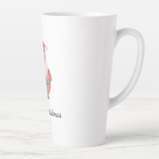 Merry kerstkerstkerstkerstman latte mok (Rechts)