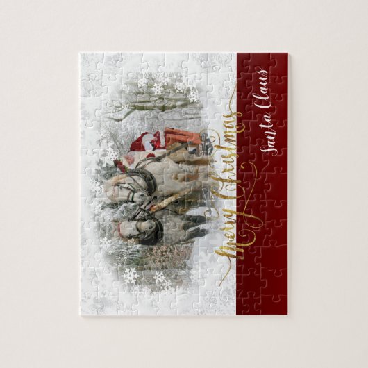 Merry kerstkerstkerstkerstman legpuzzel (Verticaal)