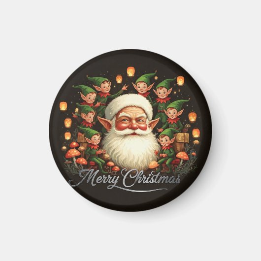 Merry kerstkerstkerstkerstman magneet (Voorkant)