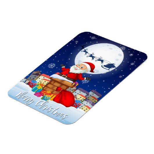 Merry kerstkerstkerstkerstman magneet (Linkerzijde)