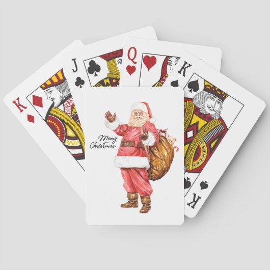 Merry kerstkerstkerstkerstman pokerkaarten (Achterkant)