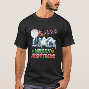 Merry Kerstkerstkerstkerstman Riding Flamingo Funn T-shirt