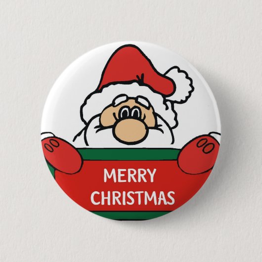 Merry kerstkerstkerstkerstman ronde button 5,7 cm (Voorkant)