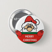 Merry kerstkerstkerstkerstman ronde button 5,7 cm (Voorkant /achterkant)