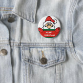 Merry kerstkerstkerstkerstman ronde button 5,7 cm (In situ)