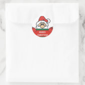 Merry kerstkerstkerstkerstman ronde sticker (Tas)