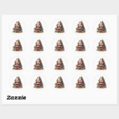 Merry kerstkerstkerstkerstman ronde sticker (Vel)