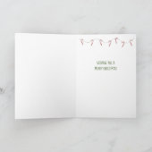 Merry Kerstkerstkerstkerstman Rudolph Reindeer Red Feestdagen Kaart (Binnen)