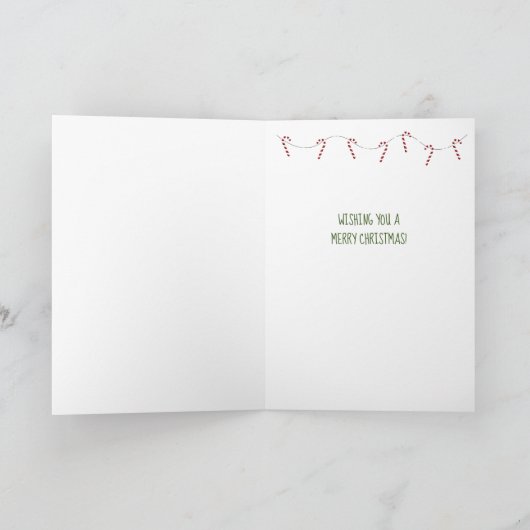 Merry Kerstkerstkerstkerstman Rudolph Reindeer Red Feestdagen Kaart (Binnen)